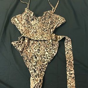 Animal print swim suit
